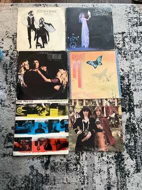 Classic Rock Vinyl Record Lot of 6: Fleetwood Mac (Rumours, Mirage), The Police